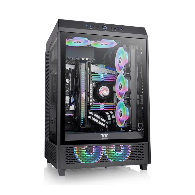 THERMALTAKE The Tower 500 Black Midi-Tower ATX Gehäuse schwarz, Seitenfenster